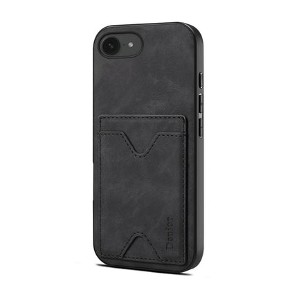 Denior D06 PU Back Cover Card Slot Holder Phone Case, For iPhone 17e / 16e, For iPhone 17 Pro Max, For iPhone 17 Pro, For iPhone 17, For iPhone Air, For iPhone 16 Pro Max, For iPhone 16 Pro, For iPhone 16 Plus, For iPhone 16