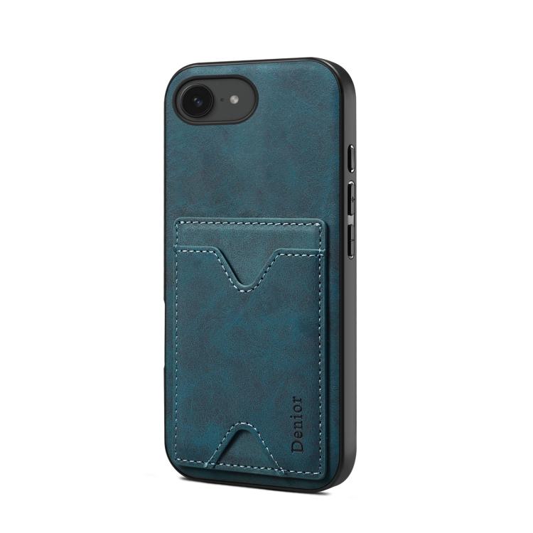 Denior D06 PU Back Cover Card Slot Holder Phone Case, For iPhone 17e / 16e, For iPhone 17 Pro Max, For iPhone 17 Pro, For iPhone 17, For iPhone Air, For iPhone 16 Pro Max, For iPhone 16 Pro, For iPhone 16 Plus, For iPhone 16