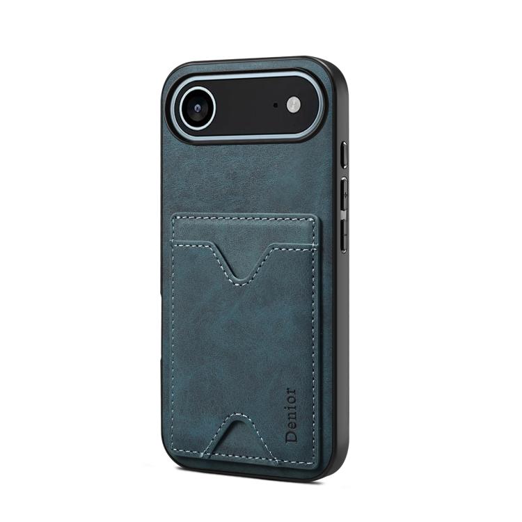 Denior D06 PU Back Cover Card Slot Holder Phone Case, For iPhone 17e / 16e, For iPhone 17 Pro Max, For iPhone 17 Pro, For iPhone 17, For iPhone Air, For iPhone 16 Pro Max, For iPhone 16 Pro, For iPhone 16 Plus, For iPhone 16