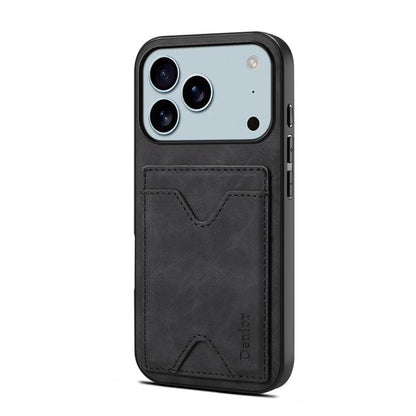 Denior D06 PU Back Cover Card Slot Holder Phone Case, For iPhone 17e / 16e, For iPhone 17 Pro Max, For iPhone 17 Pro, For iPhone 17, For iPhone Air, For iPhone 16 Pro Max, For iPhone 16 Pro, For iPhone 16 Plus, For iPhone 16