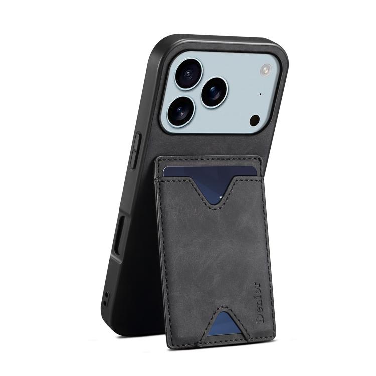 Denior D06 PU Back Cover Card Slot Holder Phone Case, For iPhone 18 Pro / 17 Pro, For iPhone 18 Pro Max / 17 Pro Max, For iPhone 17e / 16e, For iPhone 17, For iPhone Air, For iPhone 16 Pro Max, For iPhone 16 Pro, For iPhone 16 Plus, For iPhone 16