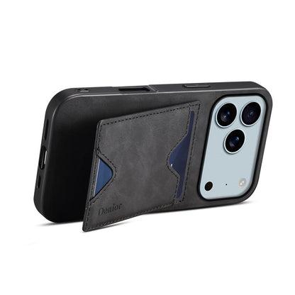 Denior D06 PU Back Cover Card Slot Holder Phone Case, For iPhone 18 Pro / 17 Pro, For iPhone 18 Pro Max / 17 Pro Max, For iPhone 17e / 16e, For iPhone 17, For iPhone Air, For iPhone 16 Pro Max, For iPhone 16 Pro, For iPhone 16 Plus, For iPhone 16
