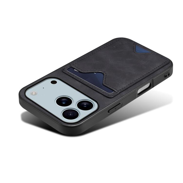 Denior D06 PU Back Cover Card Slot Holder Phone Case, For iPhone 18 Pro / 17 Pro, For iPhone 18 Pro Max / 17 Pro Max, For iPhone 17e / 16e, For iPhone 17, For iPhone Air, For iPhone 16 Pro Max, For iPhone 16 Pro, For iPhone 16 Plus, For iPhone 16