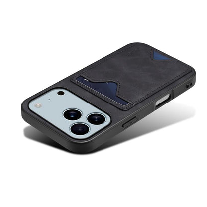 Denior D06 PU Back Cover Card Slot Holder Phone Case, For iPhone 18 Pro / 17 Pro, For iPhone 18 Pro Max / 17 Pro Max, For iPhone 17e / 16e, For iPhone 17, For iPhone Air, For iPhone 16 Pro Max, For iPhone 16 Pro, For iPhone 16 Plus, For iPhone 16