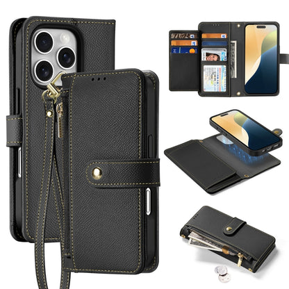 DUX DUCIS Lawa Series 2 in 1 Wallet Zipper Detachable MagSafe Phone Case with Lanyard, For iPhone 17e / 16e, For iPhone 17, For iPhone Air, For iPhone 16 Pro Max, For iPhone 16 Pro, For iPhone 16, For iPhone 15 Pro Max
