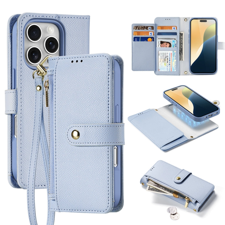DUX DUCIS Lawa Series 2 in 1 Wallet Zipper Detachable MagSafe Phone Case with Lanyard, For iPhone 17e / 16e, For iPhone 17, For iPhone Air, For iPhone 16 Pro Max, For iPhone 16 Pro, For iPhone 16, For iPhone 15 Pro Max