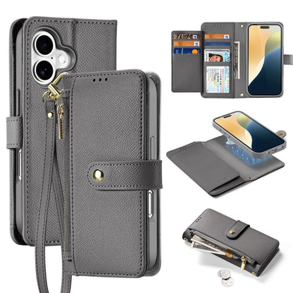DUX DUCIS Lawa Series 2 in 1 Wallet Zipper Detachable MagSafe Phone Case with Lanyard, For iPhone 17e / 16e, For iPhone 17, For iPhone Air, For iPhone 16 Pro Max, For iPhone 16 Pro, For iPhone 16, For iPhone 15 Pro Max