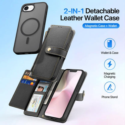 DUX DUCIS Lawa Series 2 in 1 Wallet Zipper Detachable MagSafe Phone Case with Lanyard, For iPhone 17e / 16e, For iPhone 17, For iPhone Air, For iPhone 16 Pro Max, For iPhone 16 Pro, For iPhone 16, For iPhone 15 Pro Max
