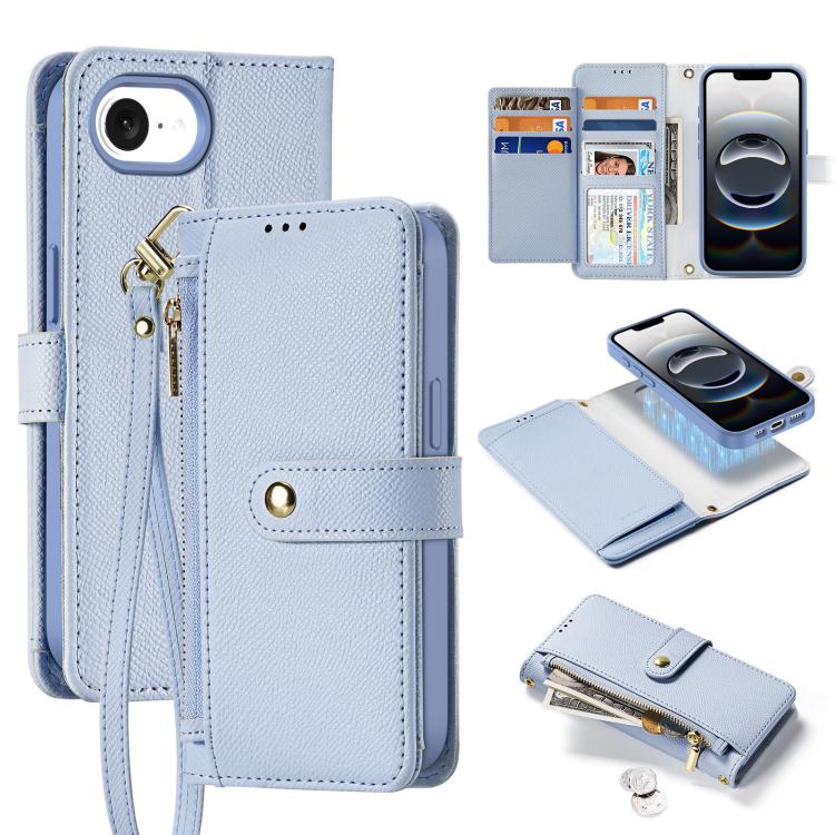 DUX DUCIS Lawa Series 2 in 1 Wallet Zipper Detachable MagSafe Phone Case with Lanyard, For iPhone 17e / 16e, For iPhone 17, For iPhone Air, For iPhone 16 Pro Max, For iPhone 16 Pro, For iPhone 16, For iPhone 15 Pro Max