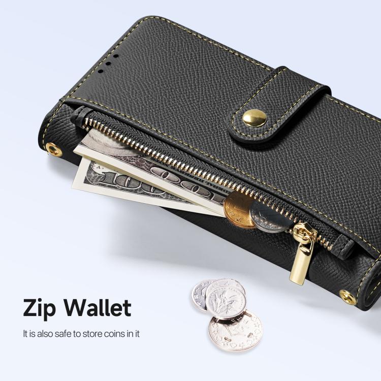 DUX DUCIS Lawa Series 2 in 1 Wallet Zipper Detachable MagSafe Phone Case with Lanyard