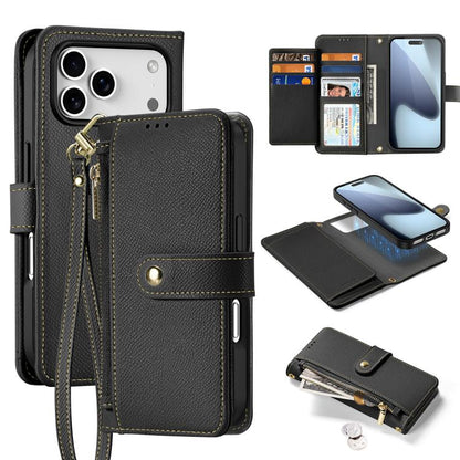 DUX DUCIS Lawa Series 2 in 1 Wallet Zipper Detachable MagSafe Phone Case with Lanyard, For iPhone 18 Pro, For iPhone 18 Pro Max, For iPhone 17e / 16e, For iPhone 17 Pro Max, For iPhone 17 Pro, For iPhone 17, For iPhone Air, For iPhone 16 Pro Max       ...