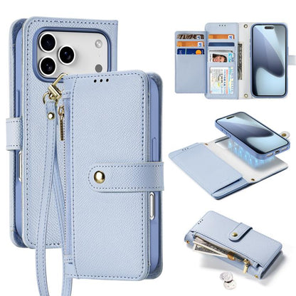 DUX DUCIS Lawa Series 2 in 1 Wallet Zipper Detachable MagSafe Phone Case with Lanyard, For iPhone 18 Pro, For iPhone 18 Pro Max, For iPhone 17e / 16e, For iPhone 17 Pro Max, For iPhone 17 Pro, For iPhone 17, For iPhone Air, For iPhone 16 Pro Max       ...