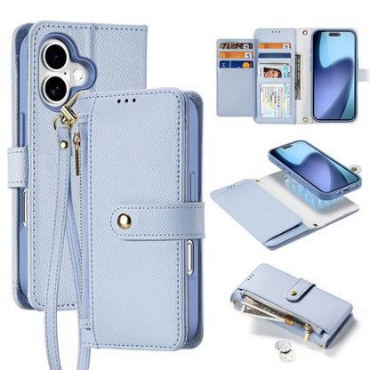 DUX DUCIS Lawa Series 2 in 1 Wallet Zipper Detachable MagSafe Phone Case with Lanyard, For iPhone 17e / 16e, For iPhone 17, For iPhone Air, For iPhone 16 Pro Max, For iPhone 16 Pro, For iPhone 16, For iPhone 15 Pro Max