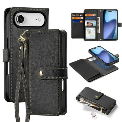 DUX DUCIS Lawa Series 2 in 1 Wallet Zipper Detachable MagSafe Phone Case with Lanyard, For iPhone 17e / 16e, For iPhone 17, For iPhone Air, For iPhone 16 Pro Max, For iPhone 16 Pro, For iPhone 16, For iPhone 15 Pro Max