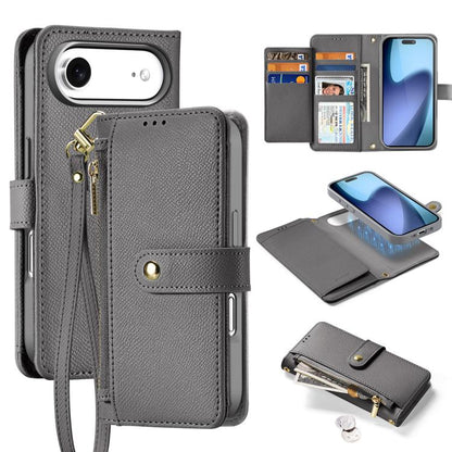 DUX DUCIS Lawa Series 2 in 1 Wallet Zipper Detachable MagSafe Phone Case with Lanyard, For iPhone 17e / 16e, For iPhone 17, For iPhone Air, For iPhone 16 Pro Max, For iPhone 16 Pro, For iPhone 16, For iPhone 15 Pro Max