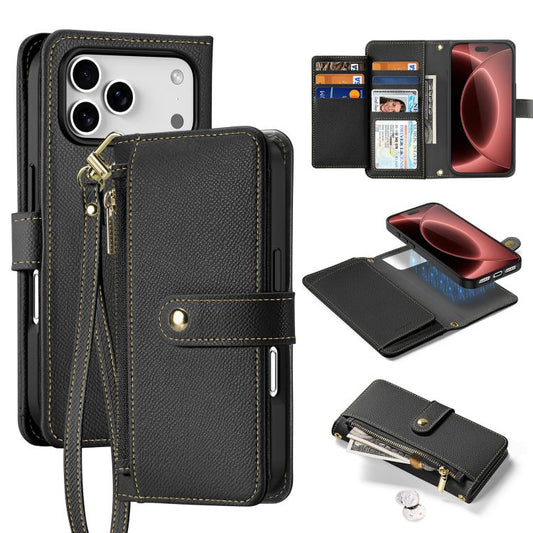 DUX DUCIS Étui Portefeuille Zippé Détachable 2 en 1 Série Lawa avec MagSafe et Cordon, Pour iPhone 17e / 16e, Pour iPhone 17 Pro Max, Pour iPhone 17 Pro, Pour iPhone 17, Pour iPhone Air, Pour iPhone 16 Pro Max, Pour iPhone 16 Pro, Pour iPhone 16...