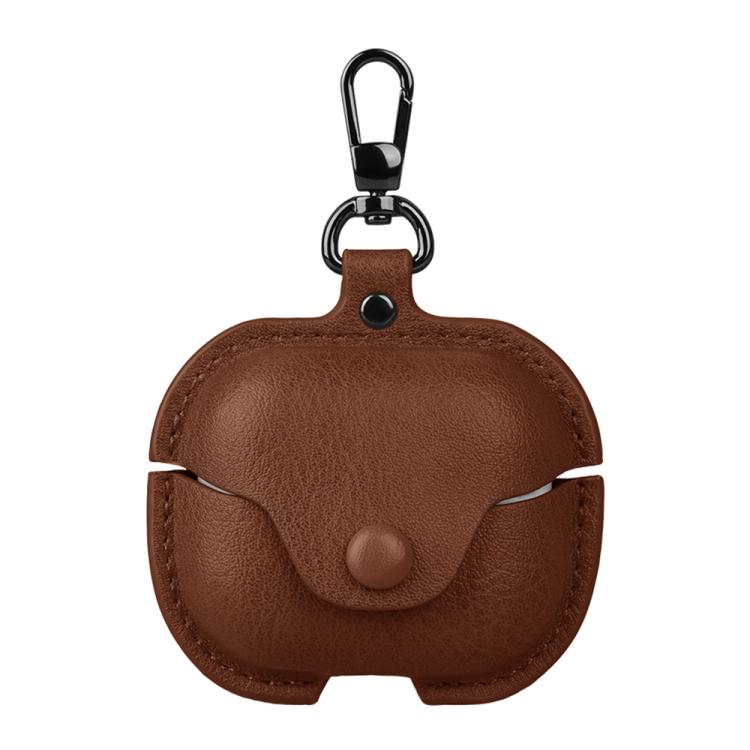 Business Leather Bluetooth Earphone Protective Case with Hook, For Samsung Galaxy Buds3 FE, For Samsung Galaxy Buds 3