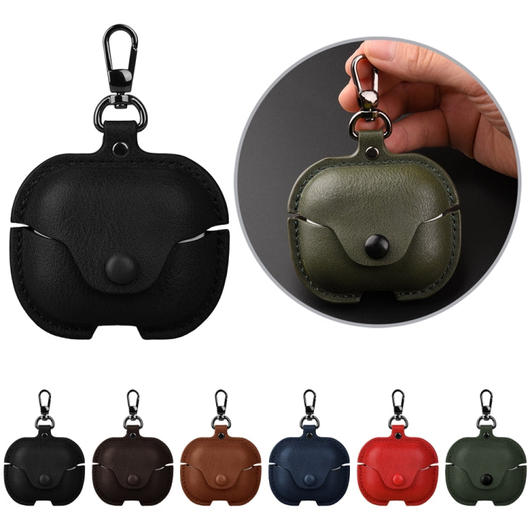 Business Leather Bluetooth Earphone Protective Case with Hook