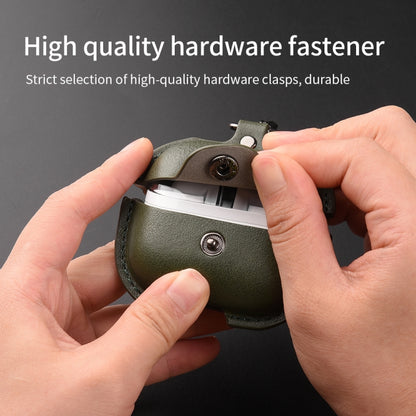 Business Leather Bluetooth Earphone Protective Case with Hook