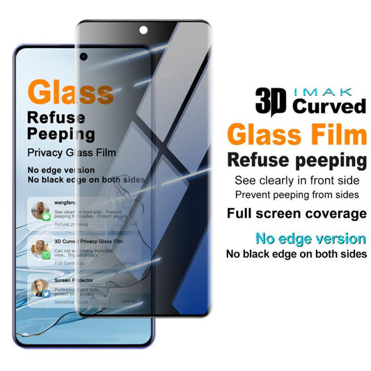 imak No Edge Version 3D Curved Privacy Full Screen Tempered Glass Film, For Realme P4 Power 5G/Narzo Power 5G, For Realme 16 Pro+ 5G Global, For Realme P4 Pro 5G, For Realme 15 / 15 Pro 5G Global, For Realme 14 Pro Lite, For Realme P3 Pro 5G           ...