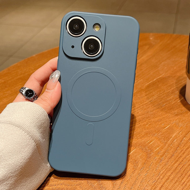 Solid Color Liquid Silicone MagSafe Magnetic Phone Case