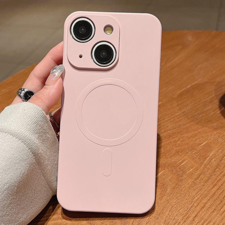 Solid Color Liquid Silicone MagSafe Magnetic Phone Case