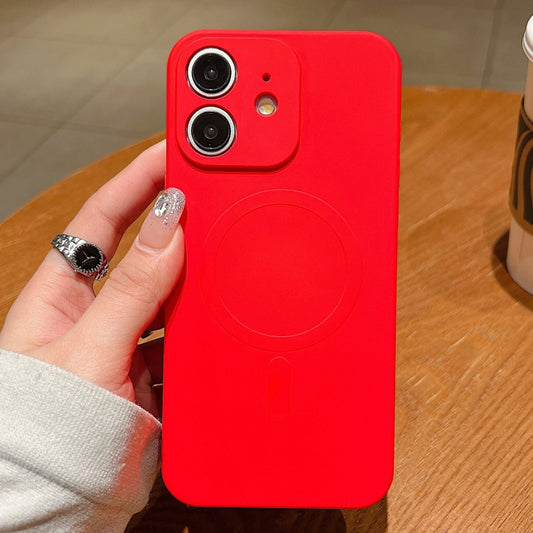 Solid Color Liquid Silicone MagSafe Magnetic Phone Case, For iPhone 11, For iPhone 11 Pro