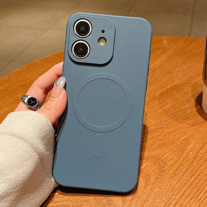 Solid Color Liquid Silicone MagSafe Magnetic Phone Case, For iPhone 11, For iPhone 11 Pro