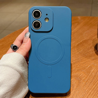 Solid Color Liquid Silicone MagSafe Magnetic Phone Case, For iPhone 11, For iPhone 11 Pro