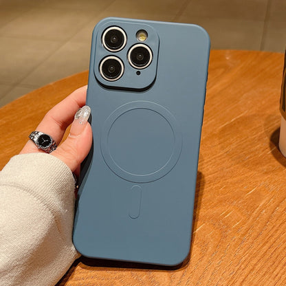 Solid Color Liquid Silicone MagSafe Magnetic Phone Case, For iPhone 11, For iPhone 11 Pro