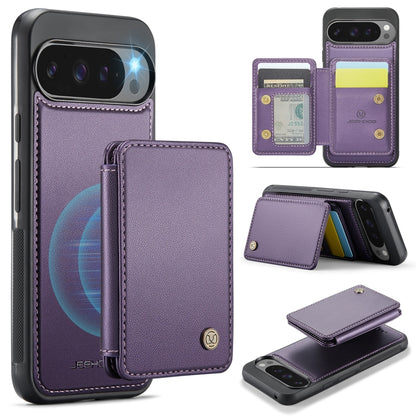 JEEHOOD J05 Business Magnetic Style RFID Leather Phone Case, For Google Pixel 11 Pro XL, For Google Pixel 11 / 11 Pro, For Google Pixel 10a, For Google Pixel 9a, For Google Pixel 9 Pro XL, For Google Pixel 9 / 9 Pro