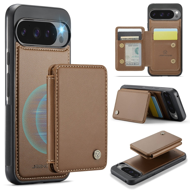 JEEHOOD J05 Business Magnetic Style RFID Leather Phone Case, For Google Pixel 11 Pro XL, For Google Pixel 11 / 11 Pro, For Google Pixel 10a, For Google Pixel 9a, For Google Pixel 9 Pro XL, For Google Pixel 9 / 9 Pro