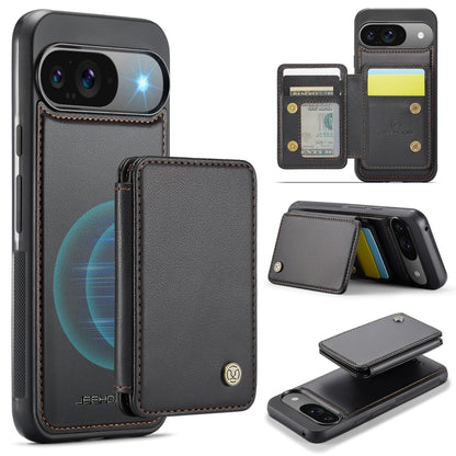 JEEHOOD J05 Business Magnetic Style RFID Leather Phone Case, For Google Pixel 11 Pro XL, For Google Pixel 11 / 11 Pro, For Google Pixel 10a, For Google Pixel 9a, For Google Pixel 9 Pro XL, For Google Pixel 9 / 9 Pro