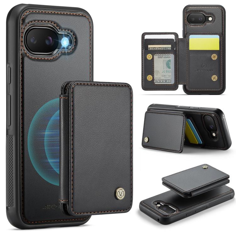 JEEHOOD J05 Business Magnetic Style RFID Leather Phone Case, For Google Pixel 11 Pro XL, For Google Pixel 11 / 11 Pro, For Google Pixel 10a, For Google Pixel 9a, For Google Pixel 9 Pro XL, For Google Pixel 9 / 9 Pro