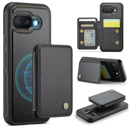 JEEHOOD J05 Business Magnetic Style RFID Leather Phone Case, For Google Pixel 11 Pro XL, For Google Pixel 11 / 11 Pro, For Google Pixel 10a, For Google Pixel 9a, For Google Pixel 9 Pro XL, For Google Pixel 9 / 9 Pro