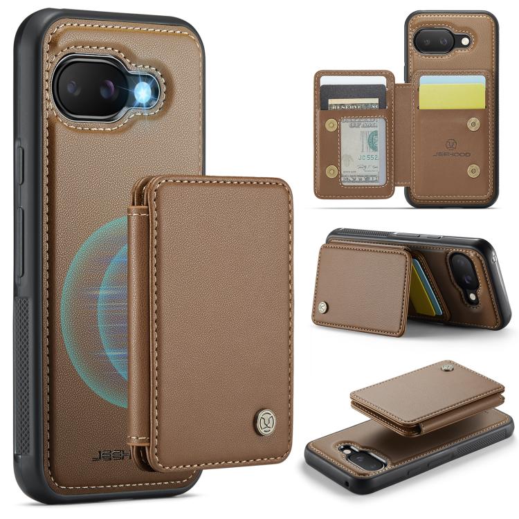 JEEHOOD J05 Business Magnetic Style RFID Leather Phone Case, For Google Pixel 11 Pro XL, For Google Pixel 11 / 11 Pro, For Google Pixel 10a, For Google Pixel 9a, For Google Pixel 9 Pro XL, For Google Pixel 9 / 9 Pro