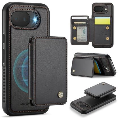 JEEHOOD J05 Business Magnetic Style RFID Leather Phone Case, For Google Pixel 11 Pro XL, For Google Pixel 11 / 11 Pro, For Google Pixel 10a, For Google Pixel 9a, For Google Pixel 9 Pro XL, For Google Pixel 9 / 9 Pro