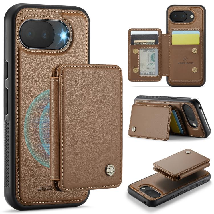 JEEHOOD J05 Business Magnetic Style RFID Leather Phone Case, For Google Pixel 11 Pro XL, For Google Pixel 11 / 11 Pro, For Google Pixel 10a, For Google Pixel 9a, For Google Pixel 9 Pro XL, For Google Pixel 9 / 9 Pro