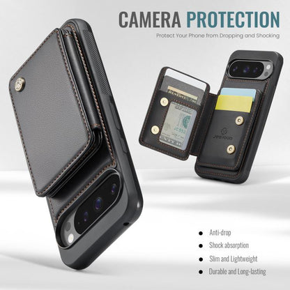 JEEHOOD J05 Business Magnetic Style RFID Leather Phone Case, For Google Pixel 11 Pro XL, For Google Pixel 11 / 11 Pro, For Google Pixel 10a, For Google Pixel 9a, For Google Pixel 9 Pro XL, For Google Pixel 9 / 9 Pro