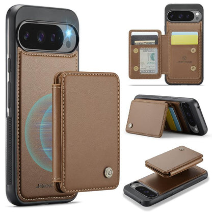 JEEHOOD J05 Business Magnetic Style RFID Leather Phone Case, For Google Pixel 11 Pro XL, For Google Pixel 11 / 11 Pro, For Google Pixel 10a, For Google Pixel 9a, For Google Pixel 9 Pro XL, For Google Pixel 9 / 9 Pro