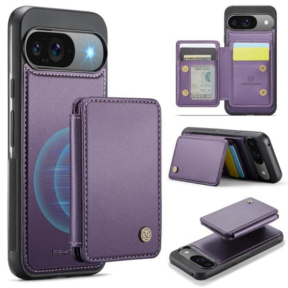 JEEHOOD J05 Business Magnetic Style RFID Leather Phone Case, For Google Pixel 11 Pro XL, For Google Pixel 11 / 11 Pro, For Google Pixel 10a, For Google Pixel 9a, For Google Pixel 9 Pro XL, For Google Pixel 9 / 9 Pro