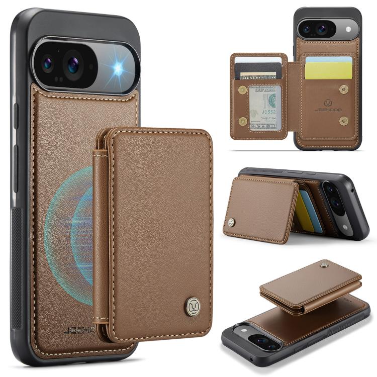 JEEHOOD J05 Business Magnetic Style RFID Leather Phone Case, For Google Pixel 11 Pro XL, For Google Pixel 11 / 11 Pro, For Google Pixel 10a, For Google Pixel 9a, For Google Pixel 9 Pro XL, For Google Pixel 9 / 9 Pro