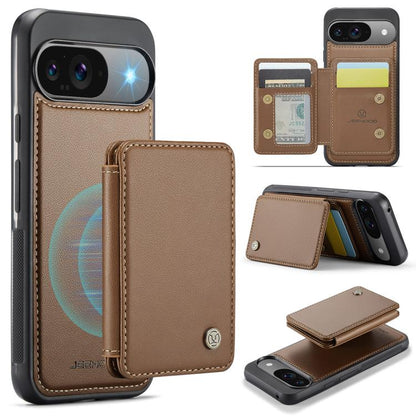 JEEHOOD J05 Business Magnetic Style RFID Leather Phone Case, For Google Pixel 11 Pro XL, For Google Pixel 11 / 11 Pro, For Google Pixel 10a, For Google Pixel 9a, For Google Pixel 9 Pro XL, For Google Pixel 9 / 9 Pro