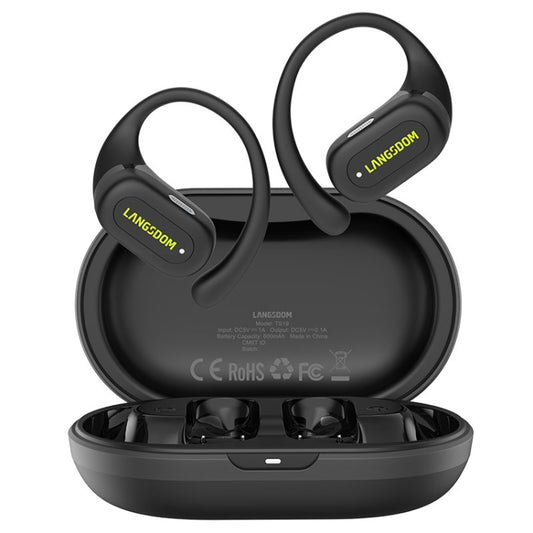 Écouteurs Bluetooth sans fil Langsdom TS19 à réduction de bruit ENC, montés sur l'oreille