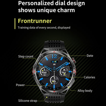 HT28 1.85 inch Silicone Strap IP68 Waterproof Smart Watch, Support Sleep Monitoring