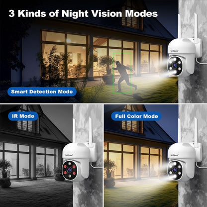 SriHome SH061 2MP 2.4G WiFi AI Humanoid Tracking Infrared Night Vision Camera, EU Plug, US Plug, UK Plug