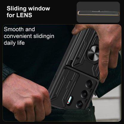 Sliding Camshield TPU+PC Phone Case with Card Slot, For Tecno Camon 40, For Tecno Camon 40 Pro 5G, For Tecno Pova 6 Pro / Pova 6