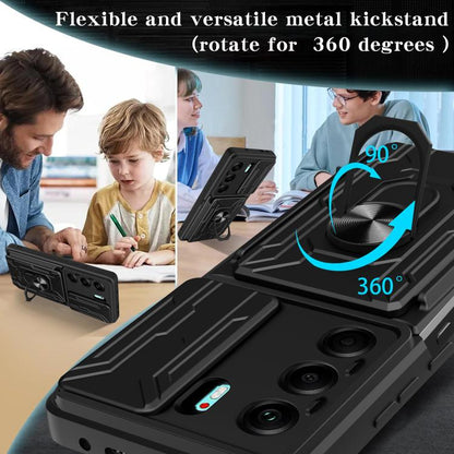 Sliding Camshield TPU+PC Phone Case with Card Slot, For Tecno Camon 40, For Tecno Camon 40 Pro 5G