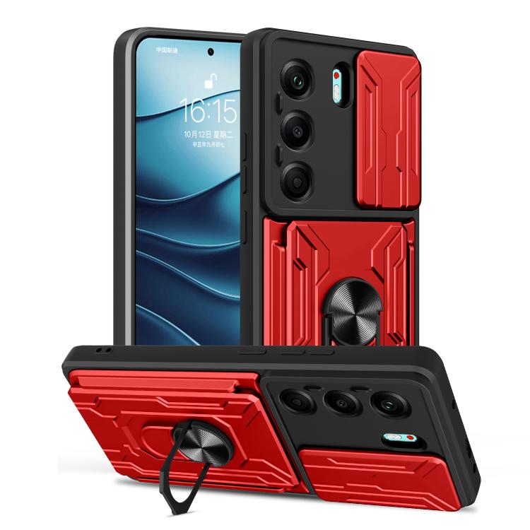 Sliding Camshield TPU+PC Phone Case with Card Slot, For Tecno Camon 40, For Tecno Camon 40 Pro 5G