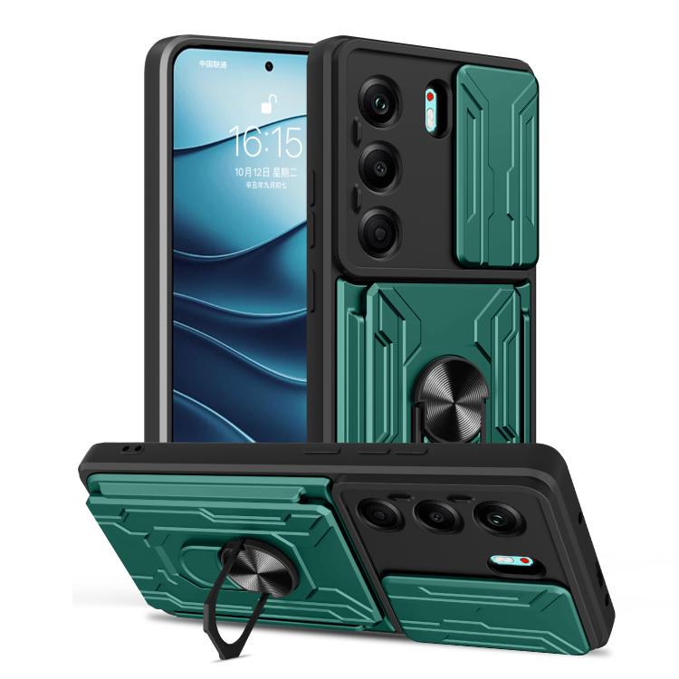 Sliding Camshield TPU+PC Phone Case with Card Slot, For Tecno Camon 40, For Tecno Camon 40 Pro 5G